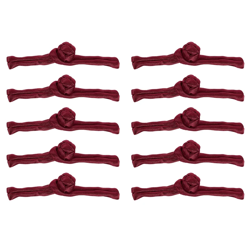 Chinese Knots Sewing Buttons Closure, 10 Pairs Sewing Buttons Fasteners (Purple Red)