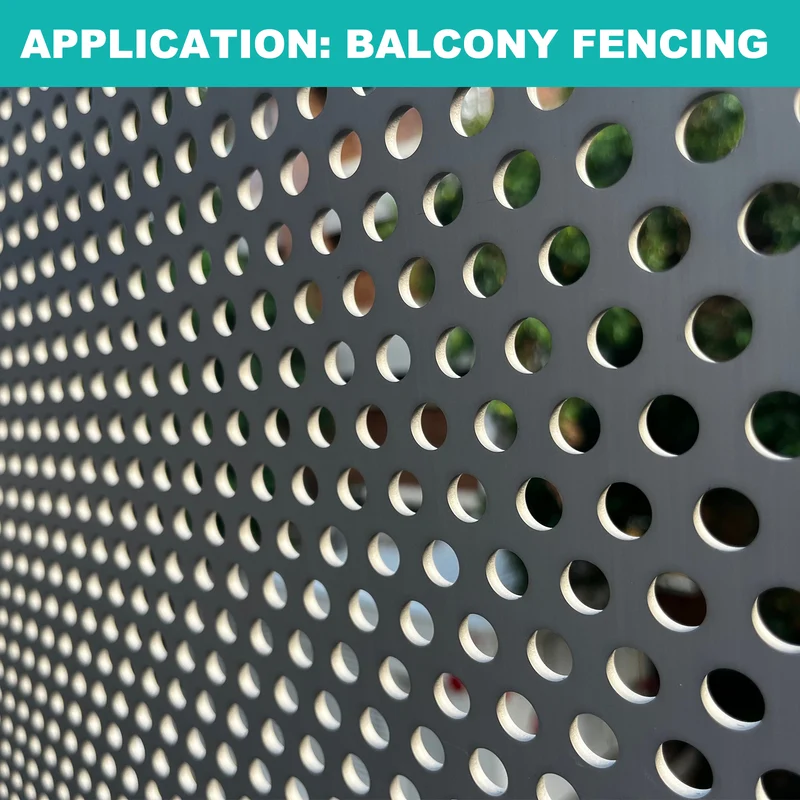 20GA 7.9" x 3.9" Round Hole 304 Stainless Steel Perforated Sheet