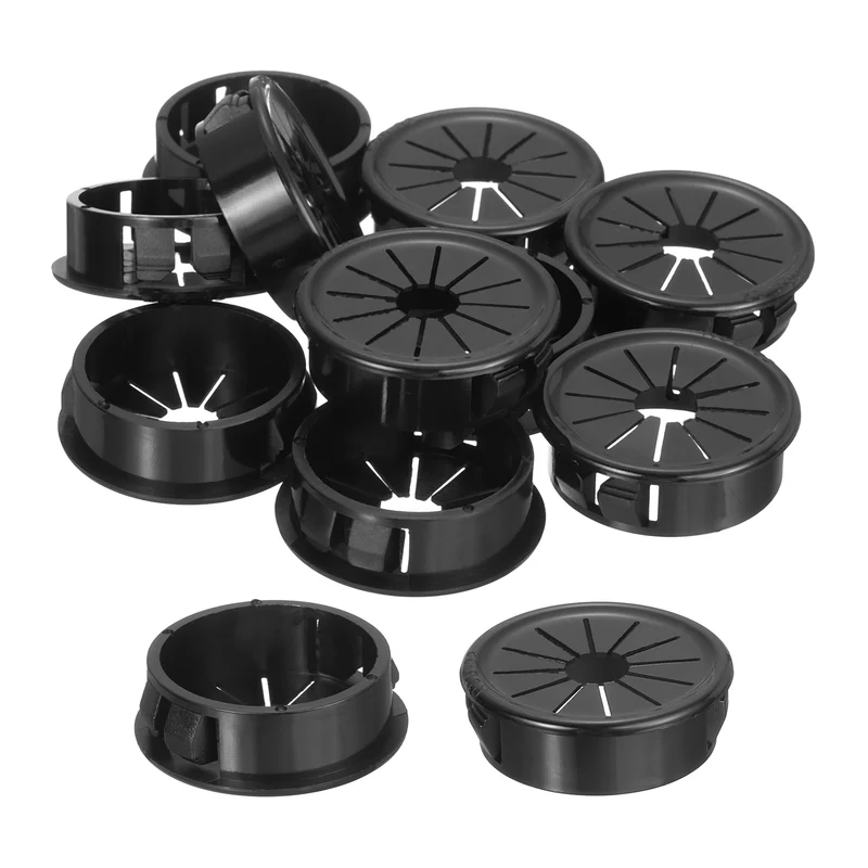 Snap Bushing Grommet, 1.26"(32mm) Mount Dia, 12Pcs Nylon Bushing Grommet, Black