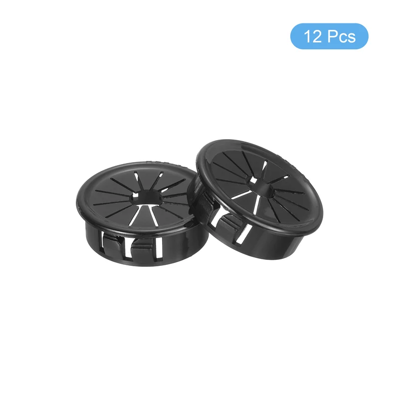 Snap Bushing Grommet, 1.26"(32mm) Mount Dia, 12Pcs Nylon Bushing Grommet, Black