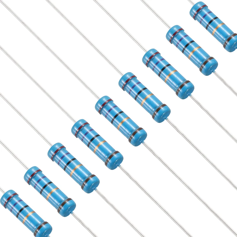 27 Ohm Resistor, 50Pcs 2W Metal Film Fixed Resistor 1% Tolerance