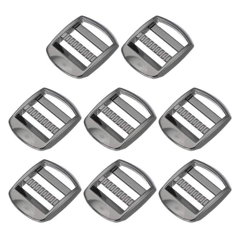 4pcs Ladder Lock Buckle Slider 1-1/2" Zinc Alloy Adjustable Buckle, Black 7