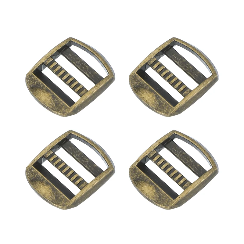 8pcs Ladder Lock Buckle Slider 1" Zinc Alloy Adjustable Buckle, Silver 7