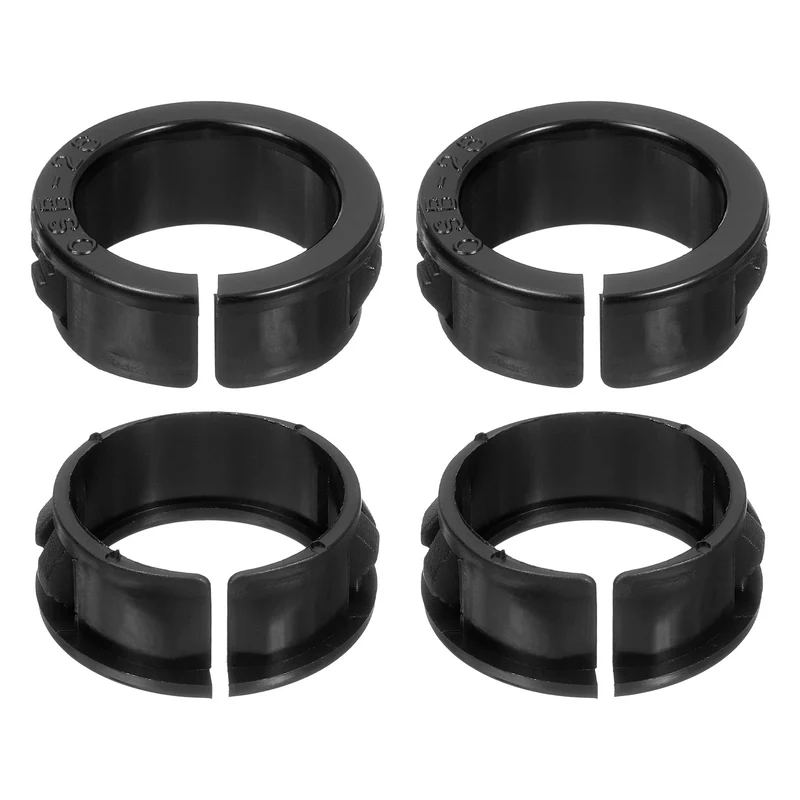 18Pcs 1" Mounting Dia Opened Snap Bushing Black Round Nylon Snap in Cable