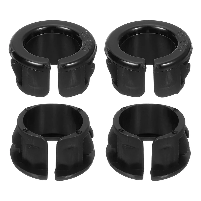 18Pcs 5/8" Mounting Dia Opened Snap Bushing Black Round Nylon Snap in Cable
