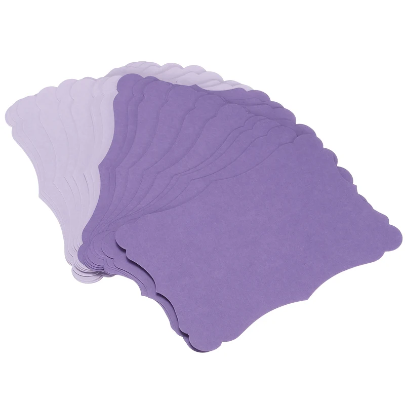30Pcs Blank Kraft Cards Cardstock, 4x6 Inch Thick Paper Deep Purple Light Purple