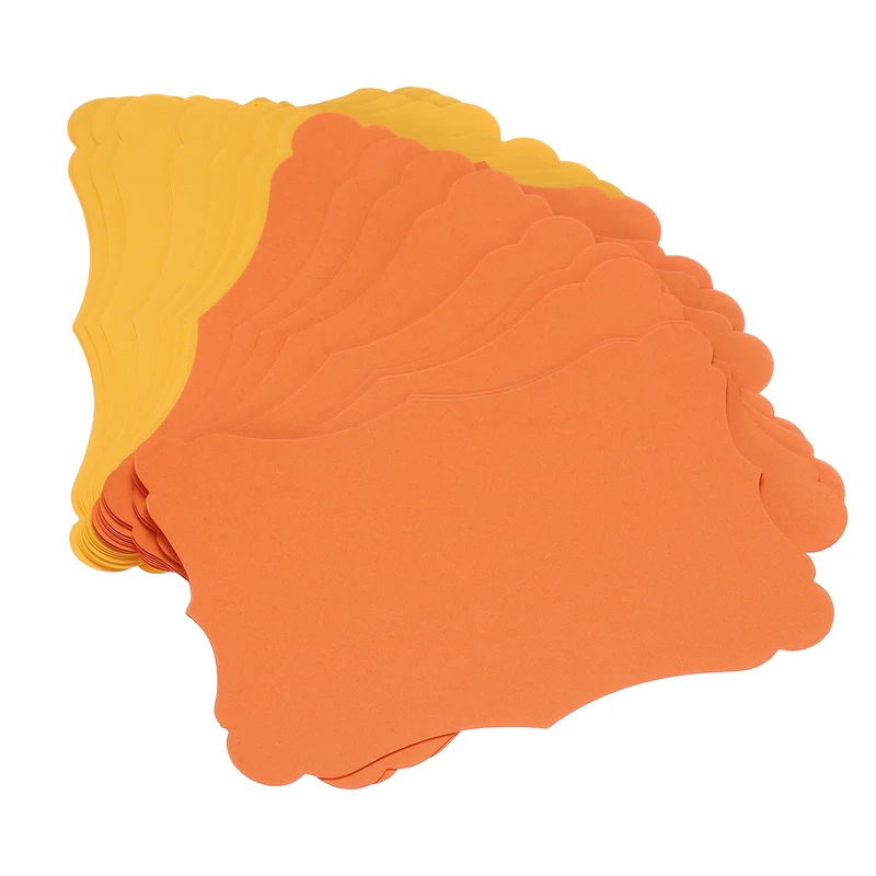 30Pcs Blank Kraft Cards Cardstock, 4x6 Inch Thick Cardstock Paper Orange Golden