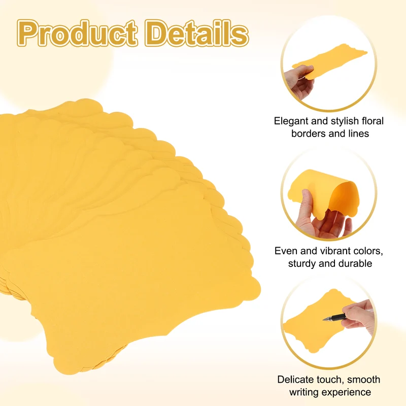 30Pcs Blank Kraft Cards Cardstock, 5x7 Inch Thick Cardstock Paper Golden