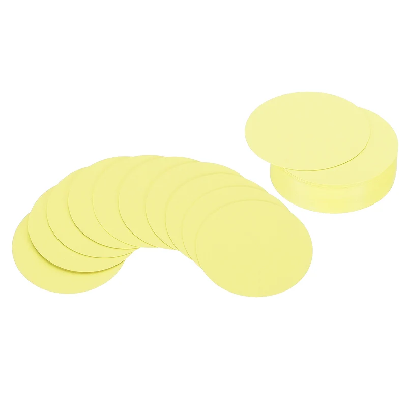 2inch Circle Card Stock, 50Pcs Cutouts Paper Thick Coaster Light Yellow
