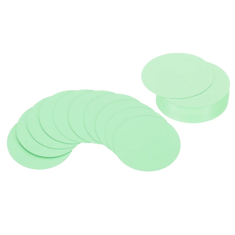 2inch Circle Card Stock, 50Pcs Cutouts Paper Thick Cardstock Coaster Light Green