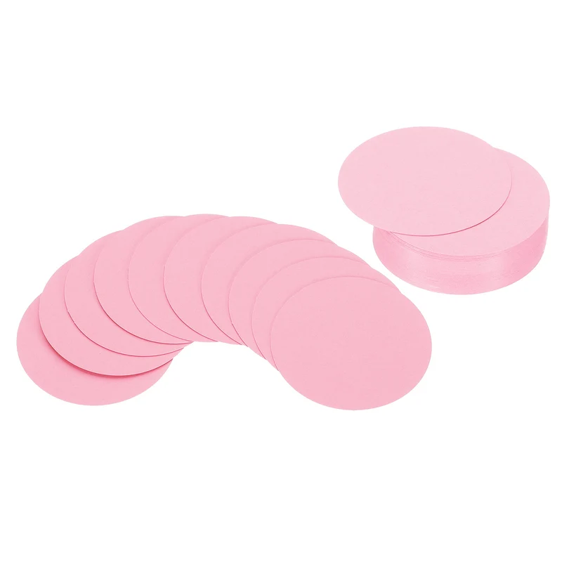 2inch Circle Card Stock, 50Pcs Cutouts Paper Thick Cardstock Coaster Pink
