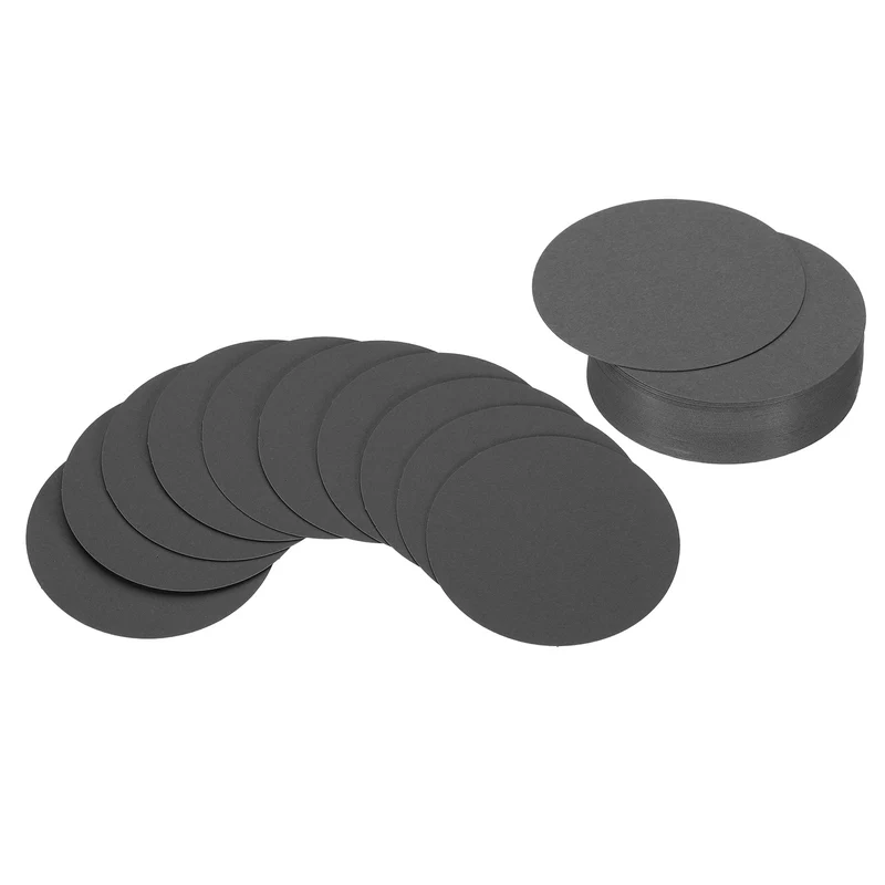 2inch Circle Card Stock, 50Pcs Cutouts Paper Thick Cardstock Coaster Black