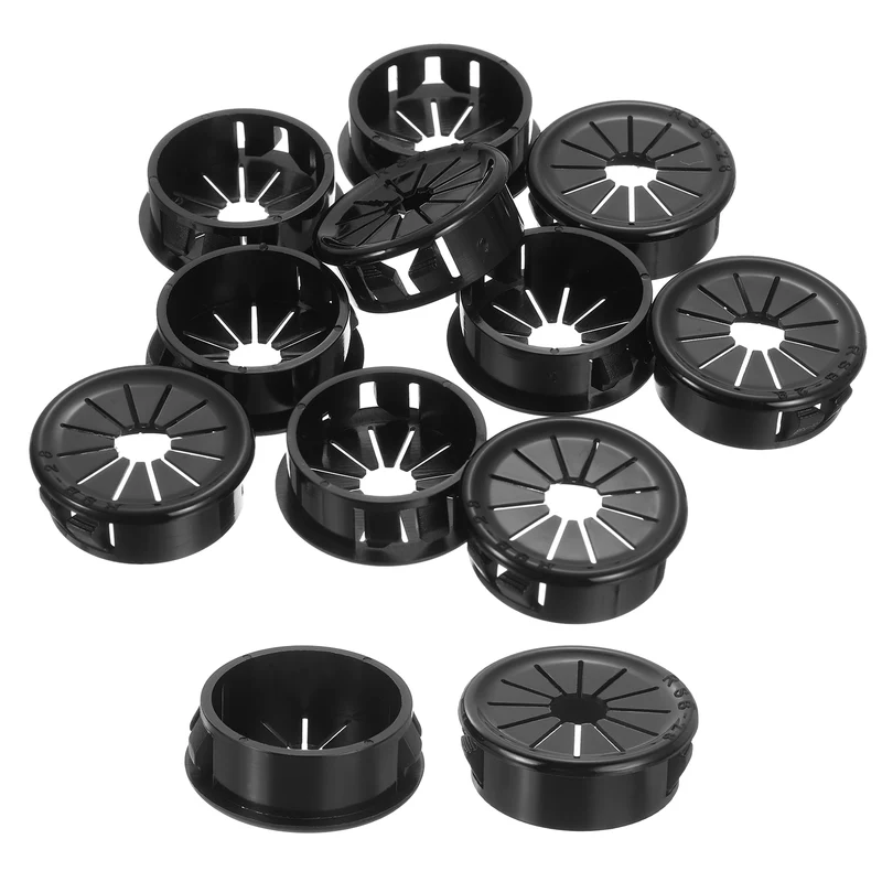 Snap Bushing Grommet, 1.1"(28mm) Mount Dia, 18Pcs Nylon Bushing Grommet, Black