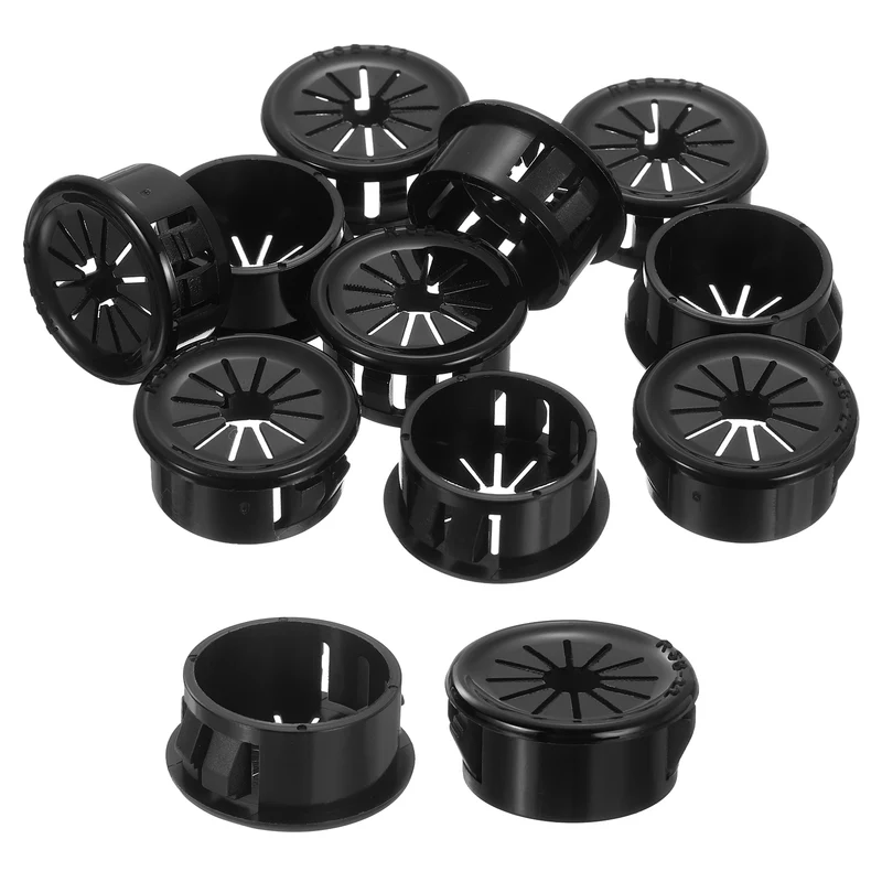 Snap Bushing Grommet, 0.87"(22mm) Mount Dia, 18Pcs Nylon Bushing Grommet, Black