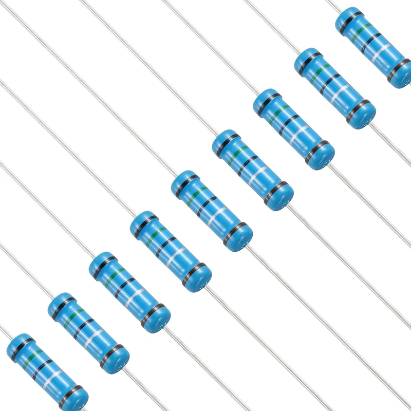0.5 Ohm Resistor, 50Pcs 2W Metal Film Fixed Resistor 1% Tolerance