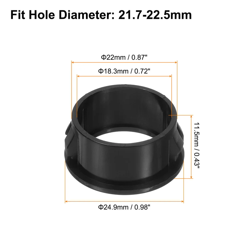 Cable Snap Bushing Grommets, 46Pcs 22mm/0.87" Mount Dia Snap Bushing Grommet