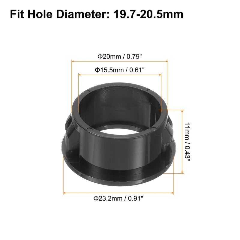 Cable Snap Bushing Grommets, 46Pcs 20mm/0.79" Mount Dia Snap Bushing Grommet