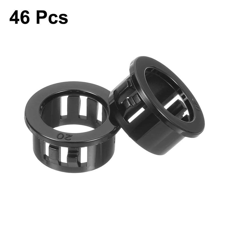 Cable Snap Bushing Grommets, 46Pcs 20mm/0.79" Mount Dia Snap Bushing Grommet