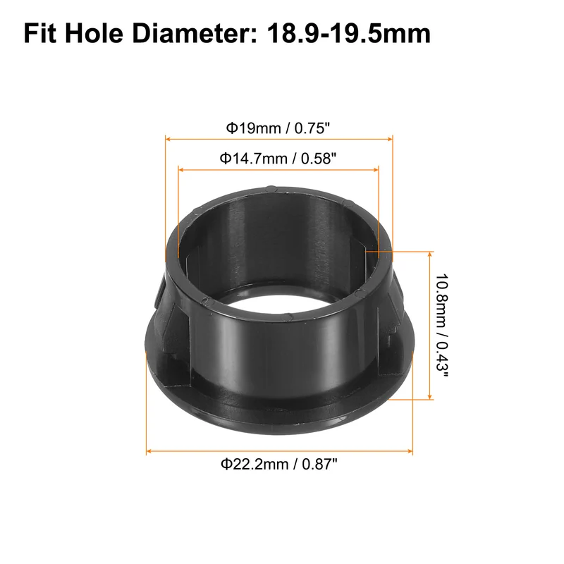 Cable Snap Bushing Grommets, 26Pcs 19mm/0.75" Mount Dia Snap Bushing Grommet