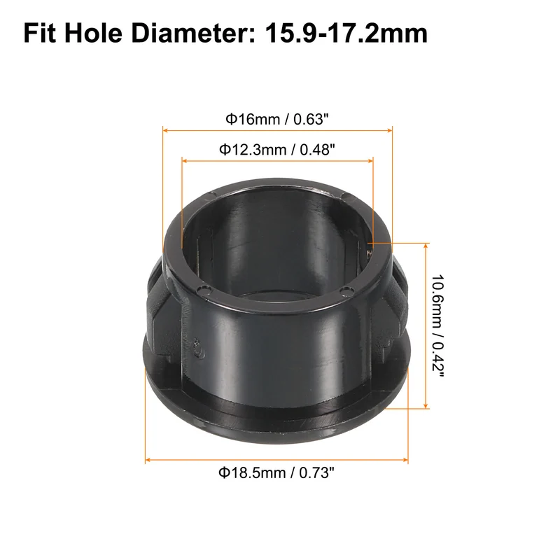 Cable Snap Bushing Grommets, 36Pcs 16mm/0.63" Mount Dia Snap Bushing Grommet