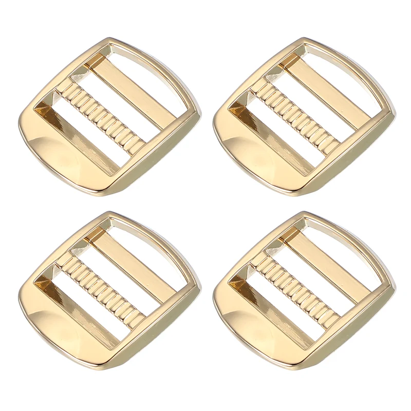 4pcs Ladder Lock Buckle Slider 3/4" Zinc Alloy Adjustable Buckle, Black-Gray 7