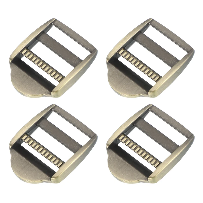 4pcs Ladder Lock Buckle Slider 3/4" Zinc Alloy Adjustable Buckle, Light Gold 7