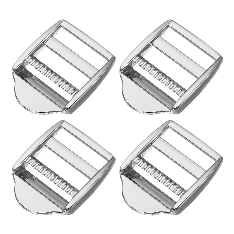 4pcs Ladder Lock Buckle Slider 1" Zinc Alloy Adjustable Buckle, Black-Gray 7