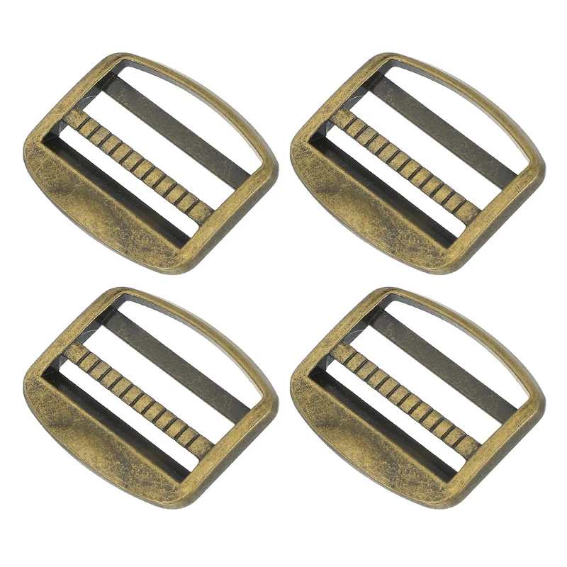 4pcs Ladder Lock Buckle Slider 1" Zinc Alloy Adjustable Buckle Silver 7