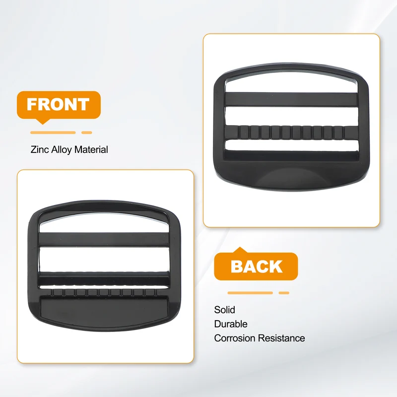 4pcs Ladder Lock Buckle Slider 1" Zinc Alloy Adjustable Buckle, Light Gold 7