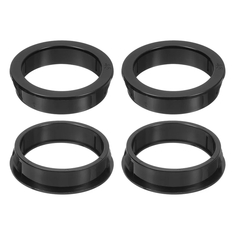 6Pcs 1-3/4" Mounting Dia Black Round Nylon Snap in Cable Grommet Protector