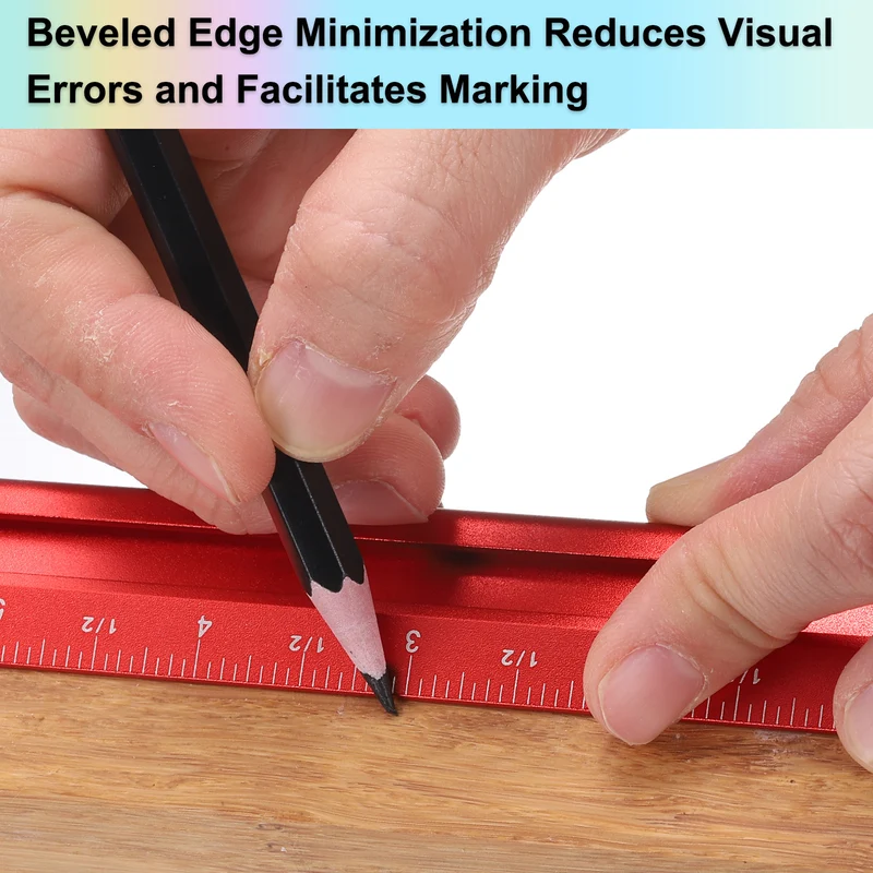 3pcs Woodworking Edge Ruler Set 16/20/30cm 90° V Shaped Straight Ruler, Blue