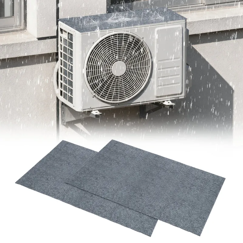 2Pcs Air Conditioner Drip Cushion 39"x24"x5/32" Self-Adhesive AC Top Pad Gray