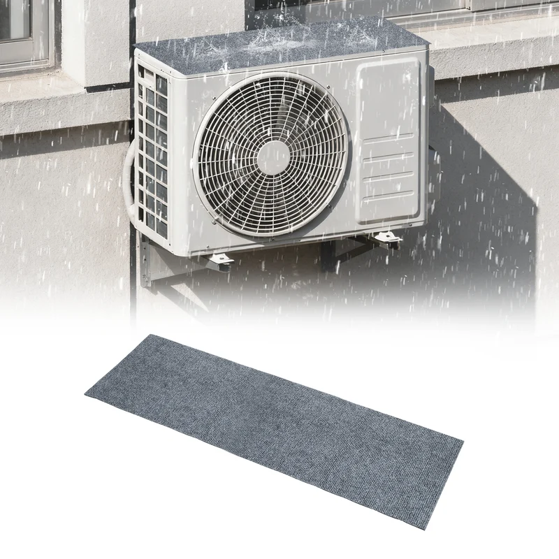 Air Conditioner Drip Cushion 39"x12"x5/32" Self-Adhesive AC Top Pad Gray