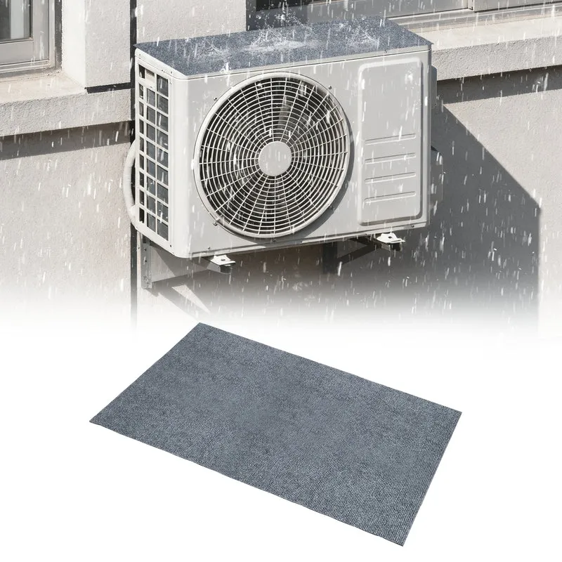 Air Conditioner Drip Cushion 39"x24"x5/32" Self-Adhesive AC Top Pad Gray