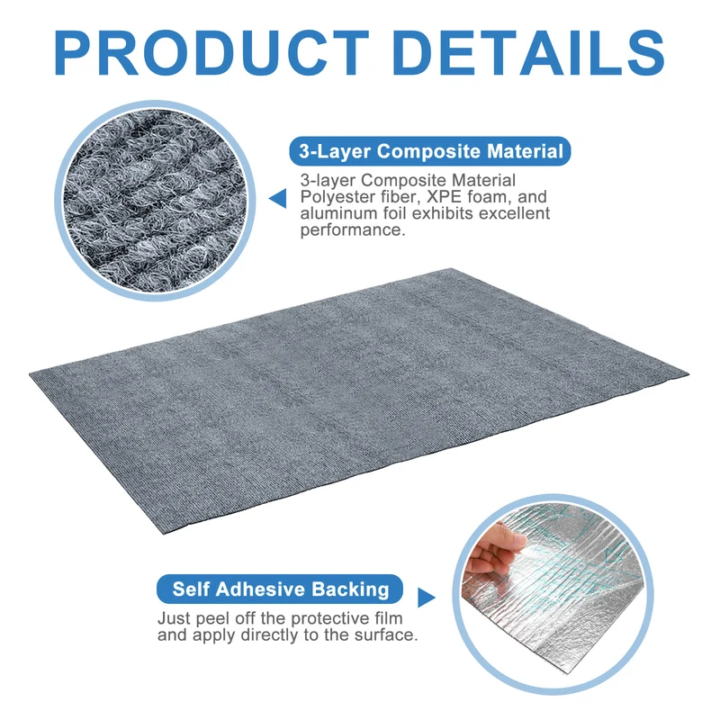 Air Conditioner Drip Cushion 39"x24"x5/32" Self-Adhesive AC Top Pad Gray