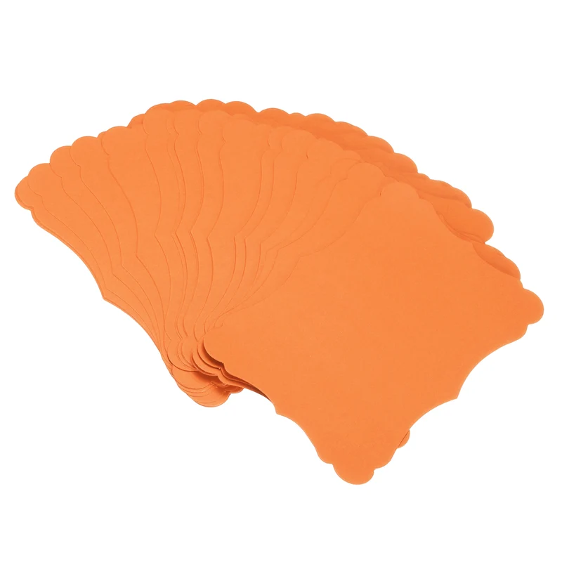 60Pcs Blank Kraft Cards Cardstock, 4x6 Inch Thick Cardstock Paper Orange
