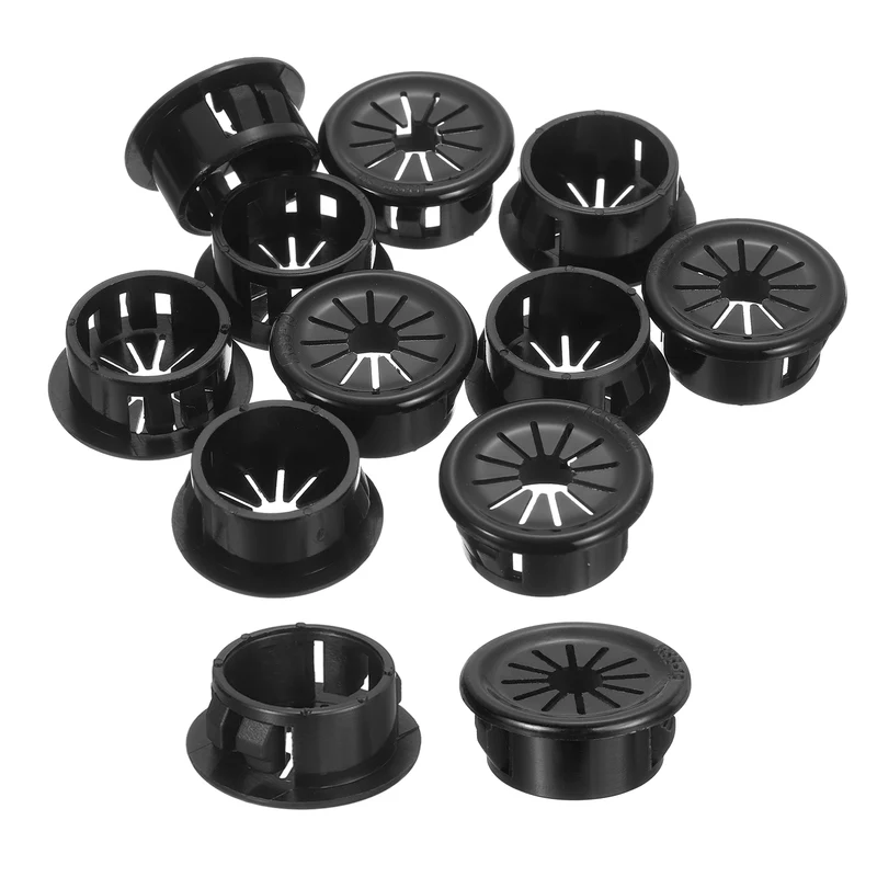 Snap Bushing Grommet, 0.75"(19mm) Mount Dia, 18Pcs Nylon Bushing Grommet, Black