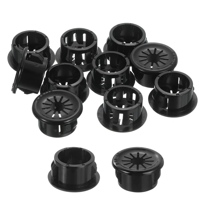Snap Bushing Grommet, 0.63"(16mm) Mount Dia, 18Pcs Nylon Bushing Grommet, Black