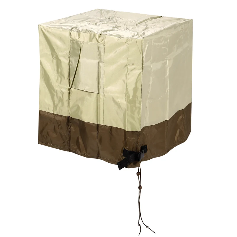 Air Conditioner Cover 24x24x30 Inches Oxford Cloth Waterproof Beige Brown