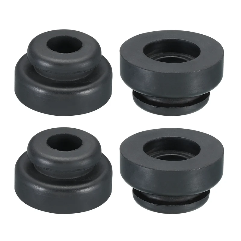4 Pack Refrigeration Compressor Rubber Mounting Feet Foot Mount Black