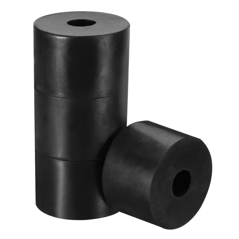 4Pcs Multi Purpose Rubber Spacer, 2.4" OD x 45/64" ID x 1.6" Thickness, Black