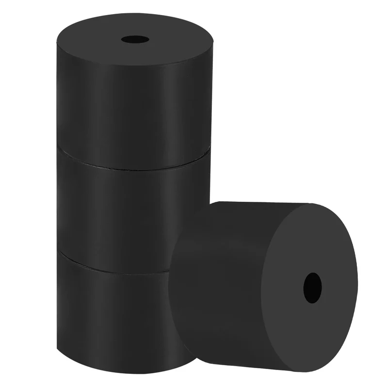 Multi Purpose Rubber Spacer, 4 Pcs 2"OD 0.3"ID 1.6"Thick Neoprene Round Anti-vibration Isolation Pads Isolator Rubber Bushings Spacer Washer for HVAC Bolts Car Accessories