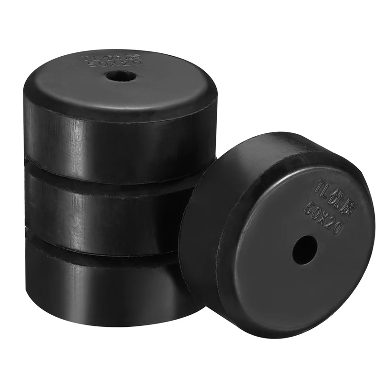 4Pcs Multi Purpose Rubber Spacer, 2" OD x 5/16" ID x 0.8" Thickness, Black