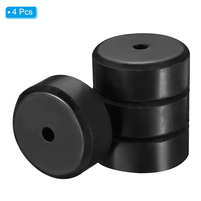 4Pcs Multi Purpose Rubber Spacer, 2" OD x 5/16" ID x 0.8" Thickness, Black