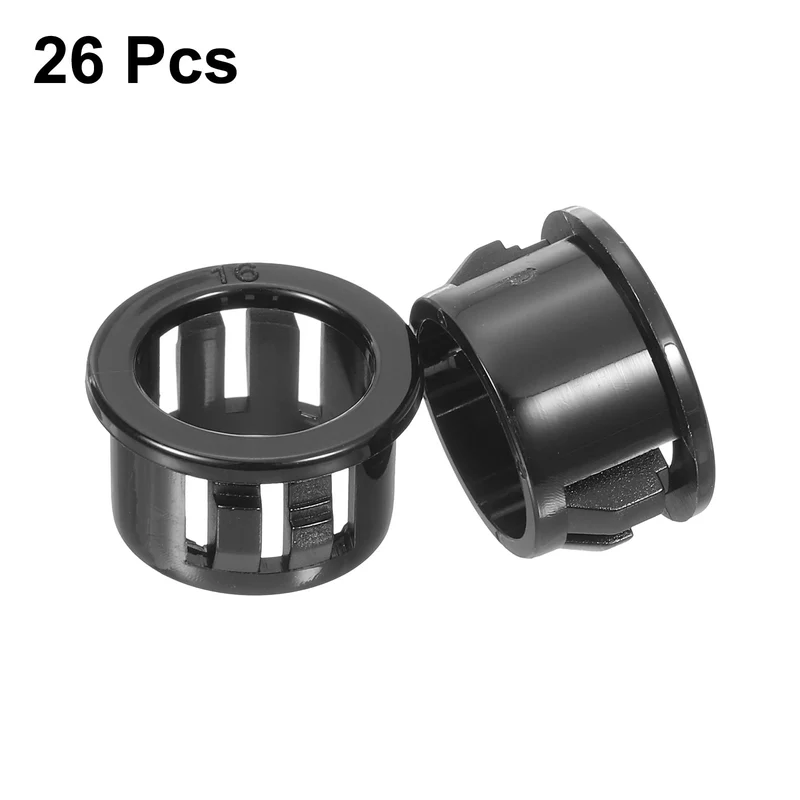 Cable Snap Bushing Grommets, 26Pcs 16mm/0.63" Mount Dia Snap Bushing Grommet