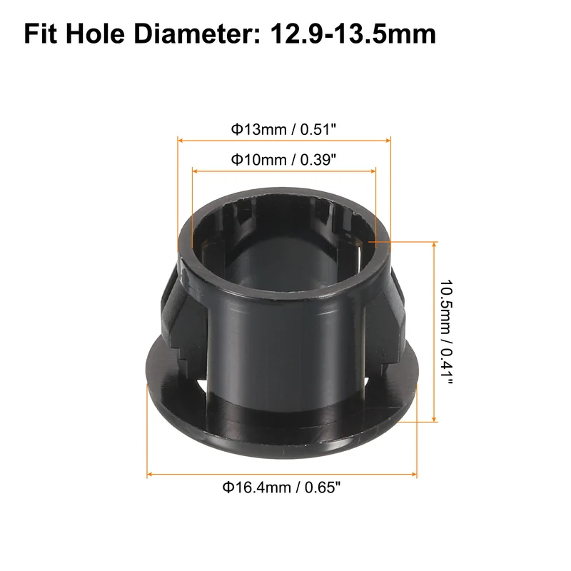 Cable Snap Bushing Grommets, 66Pcs 13mm/0.51" Mount Dia Snap Bushing Grommet