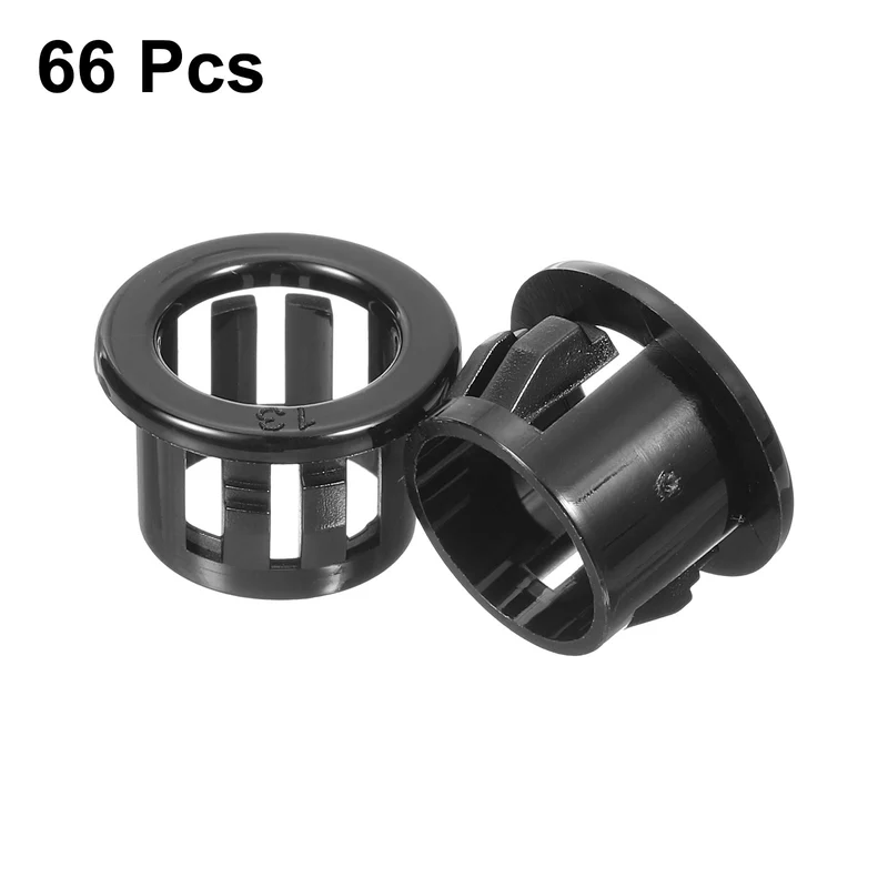 Cable Snap Bushing Grommets, 66Pcs 13mm/0.51" Mount Dia Snap Bushing Grommet