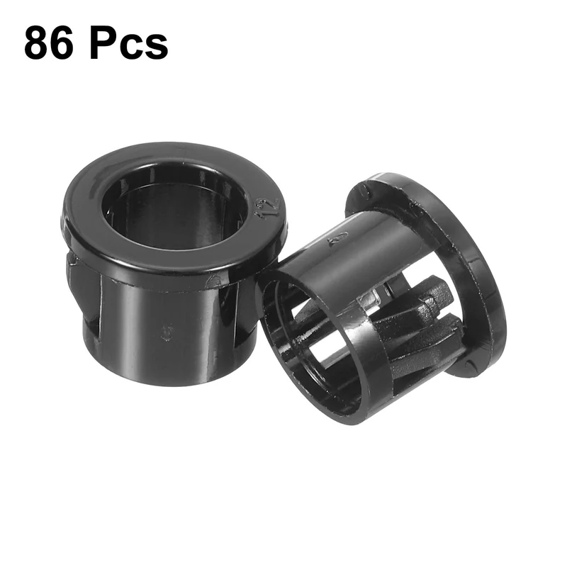 Cable Snap Bushing Grommets, 86Pcs 12mm/0.47" Mount Dia Snap Bushing Grommet