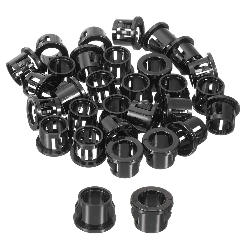 Cable Snap Bushing Grommets, 36Pcs 12mm/0.47" Mount Dia Snap Bushing Grommet
