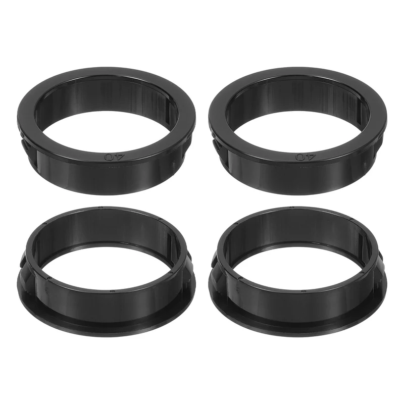 6 Pcs 1-9/16" Mounting Dia Black Round Nylon Snap in Cable Grommet Protector